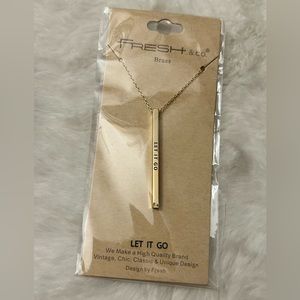 Brass Bar Necklace - “Let It Go”